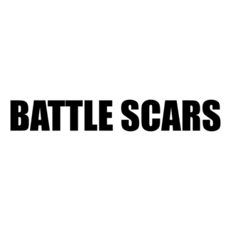 Battle Scars Decal (Black)
